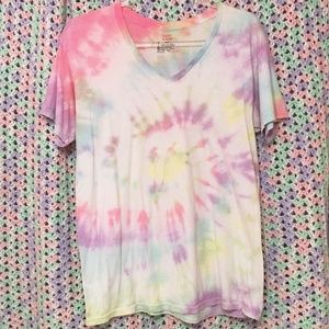 Kawaii Pastel Tie Dye T-shirt w/ Soft Colors